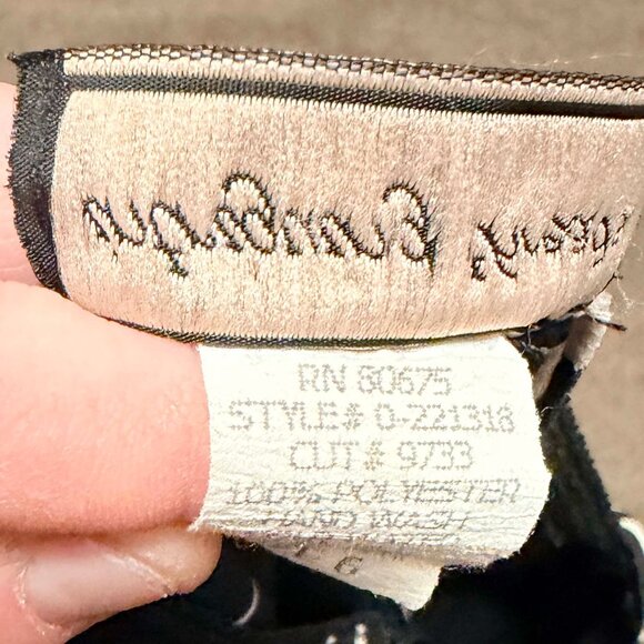 Intriguing Threads Vintage Black White Geometric Print Maxi Skirt Size 6 Elastic - Picture 4 of 5